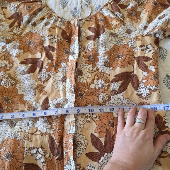 J.Crew Women’s 4 Linen Floral Puff Sleeve Mini Dress Boho Cottagecore Button Up - Picture 15 of 16